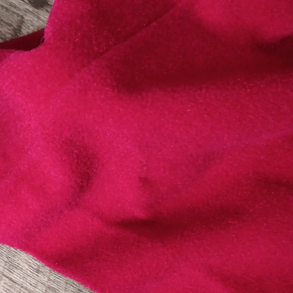 Vanity Fair XL Velour Red Long Sleeve Robe Floral Embroidery Pockets Front Zip - Picture 10 of 15